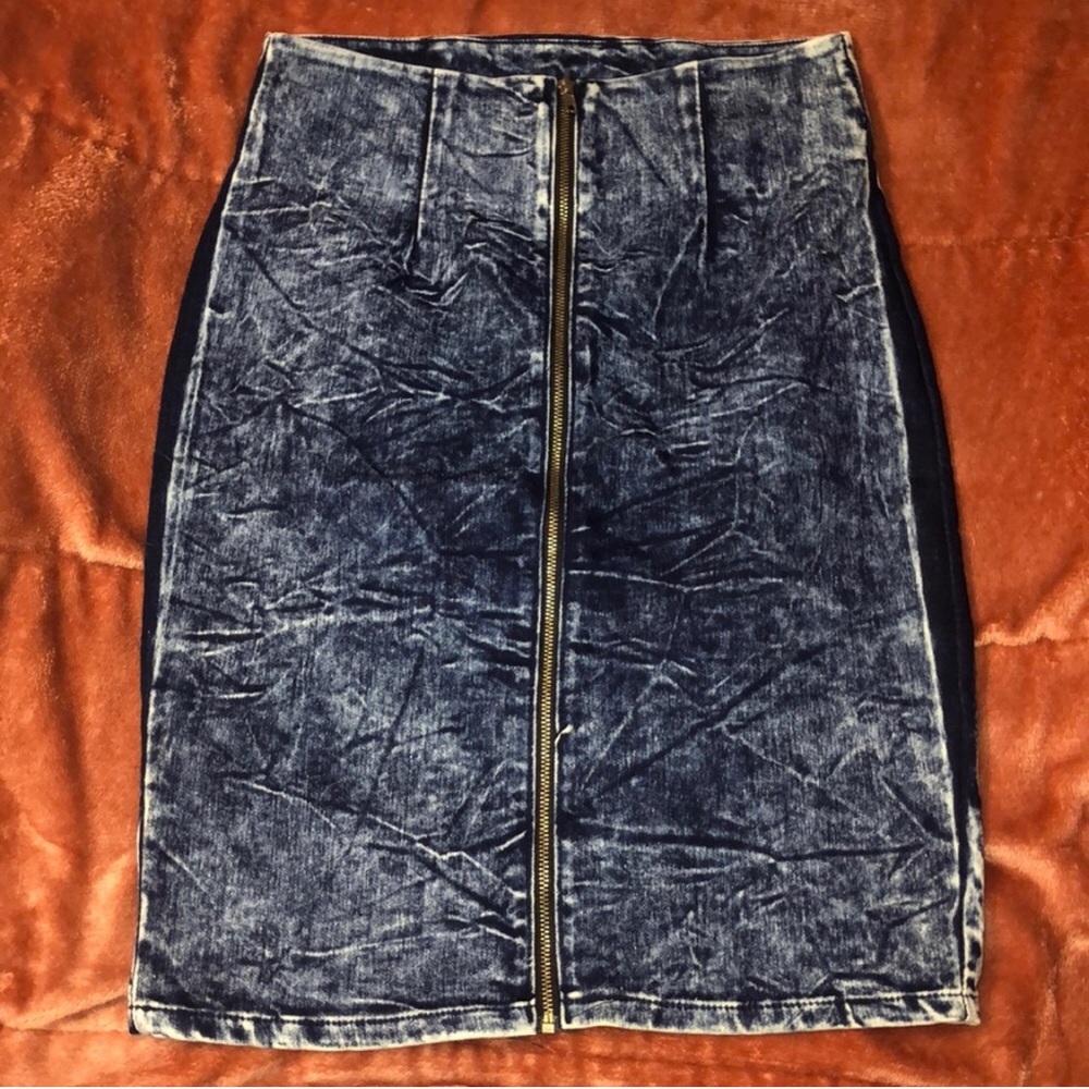 Jean washed skirt